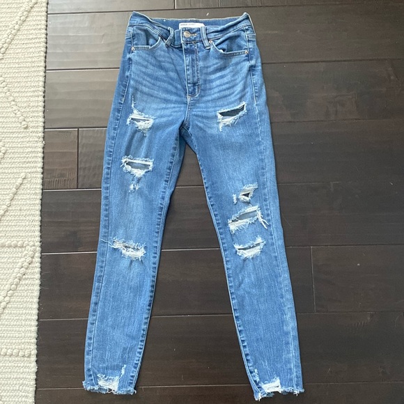 Garage Denim Blue Skinny Jeans - Picture 1 of 2